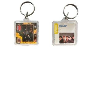 Vintage Duran Duran Album Cover Keychains Set of Two Good Condition
